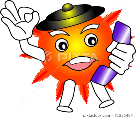 帽子 蓋 打電話 71835494