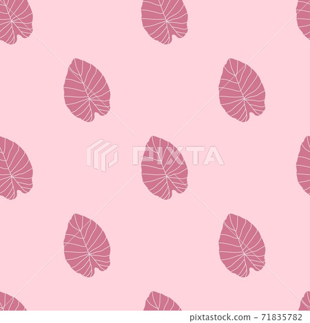 Lilac tones seamless botanic pattern with simple leaf ornament. Doodle floral backdrop in pastel palette. Lilac tones seamless botanic pattern with simple leaf ornament. Doodle floral backdrop in pastel palette. 71835782