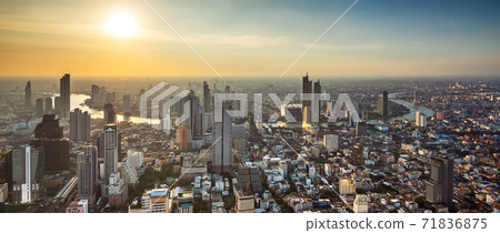 Thailand cityscape on sunset Thailand cityscape on sunset 71836875