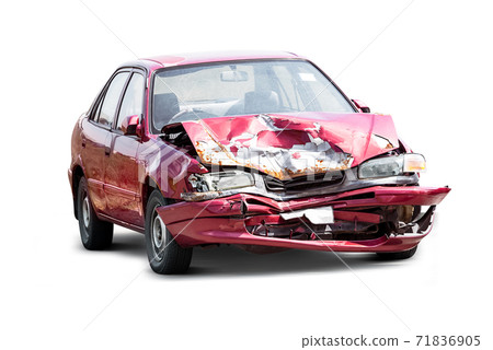 Damaged crash car Damaged crash car 71836905