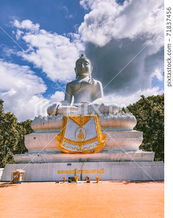 Big White Buddha, Wat Phra That Mae Yen in Pai, Mae Hong Son, Chiang Mai, thailand 71837456