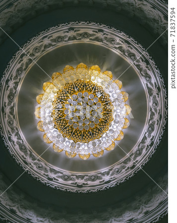 Wat Huay Pla Kang, white big buddha and dragons in Chiang Rai, Chiang Mai province, Thailand 71837594