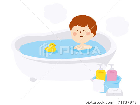 Boy taking a bath 71837975