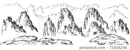 Set of chinese mountains Set of chinese mountains 71838298
