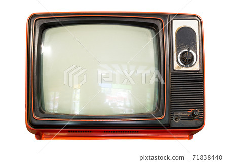 Old television isolated 71838440