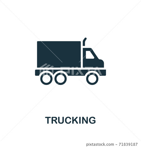 Trucking icon. Simple illustration. Trucking icon for web design, templates, infographics and more Trucking icon. Simple illustration. Trucking icon for web design, templates, infographics and more 71839187