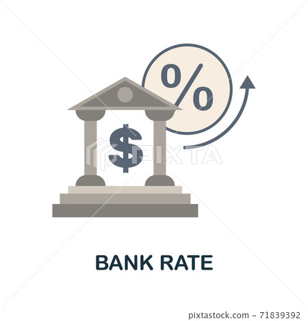 Bank Rate icon. Simple element from economic collection. Creative Bank Rate icon for web design, templates, infographics and more 71839392