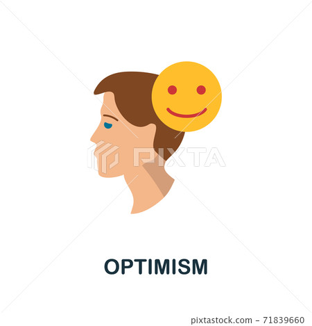 Optimism icon. Simple element from core values... - Stock Illustration ...