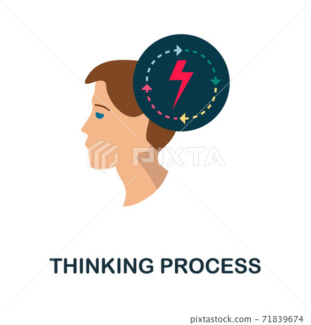 Thinking Process icon. Simple element from... - Stock Illustration ...