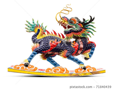 Kylin statue isolated 71840439