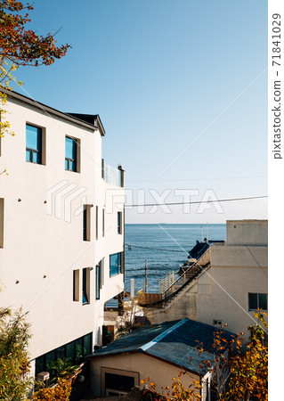 Haeundae Songjeong seaside village in Busan, Korea 71841029
