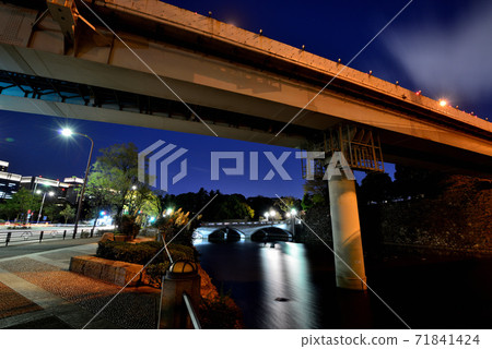 Night view of Takebashi junction Night view of Takebashi junction 71841424