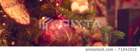 Christmas tree with toys Christmas tree with toys 71842938