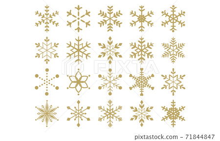 Illustration material: snow, crystal, illustration Illustration material: snow, crystal, illustration 71844847