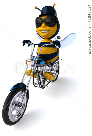 Fun bee - 3D Illustration 71845114