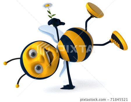 Fun bee - 3D Illustration Fun bee - 3D Illustration 71845521
