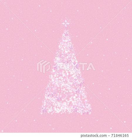 Christmas tree snowflake / background pink white dust 71846165