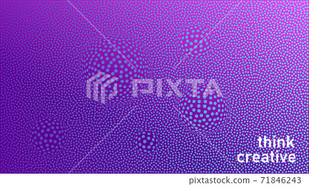 Vibrant modern background of minimalist style. Halftone gradient effect 71846243