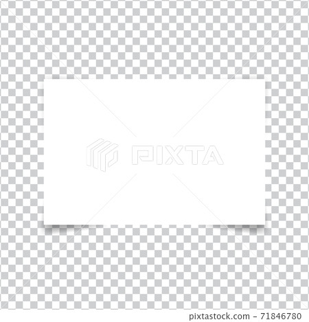 White sheet of A4 paper on a transparent background. 71846780
