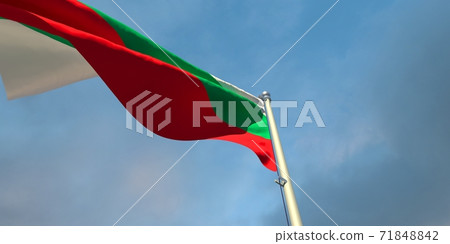 3d rendering of the national flag of the Bulgaria 3d rendering of the national flag of the Bulgaria 71848842