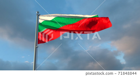 3d rendering of the national flag of the Bulgaria 71848844