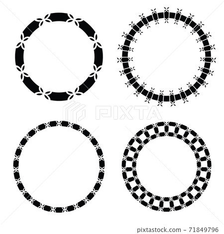 Abstract circle design elements for frame. Abstract circle design elements for frame. 71849796