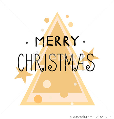 Merry Christmas Lettering Design  71850708