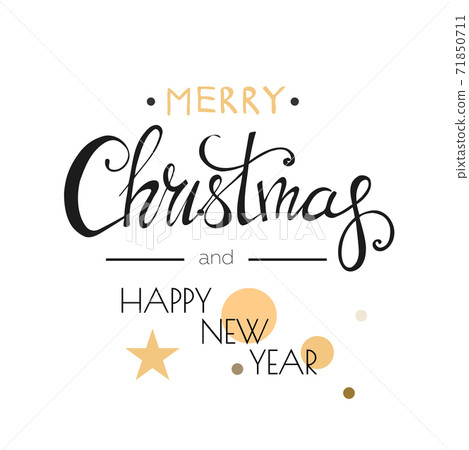 Merry Christmas Lettering Design Merry Christmas Lettering Design 71850711
