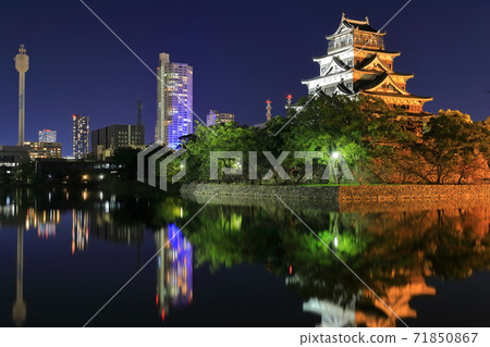 [Hiroshima Prefecture] Illuminated Hiroshima Castle 71850867