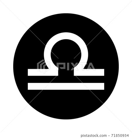 Libra symbol on white. Libra symbol on white. 71850934