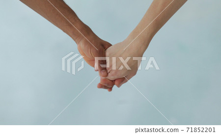 White and black hand connect. Anti-racism. Stop racism, all people are equal. Friendship of Peoples. Black lives matter 71852201