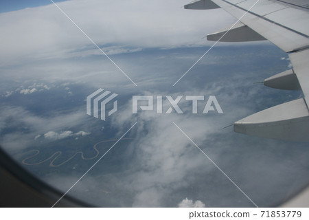 View from airplane window 71853779