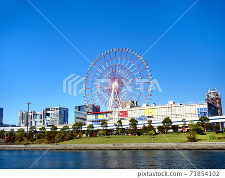Tokyo Palette Town and Ferris wheel Tokyo Palette Town and Ferris wheel 71854102