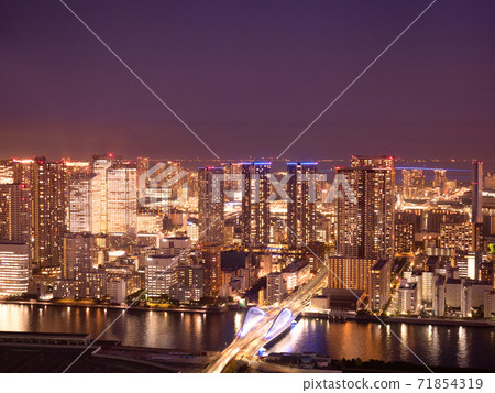 東京都筑地大橋和高層公寓 東京都筑地大橋和高層公寓 71854319