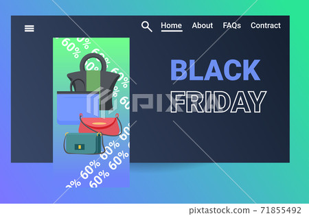 fashion women handbags black friday discount concept 71855492