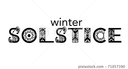 Winter solstice lettering. Winter solstice lettering. 71857390