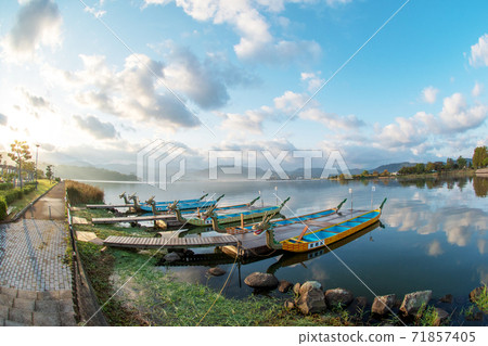 Dragon canoe in Togo Pond 71857405