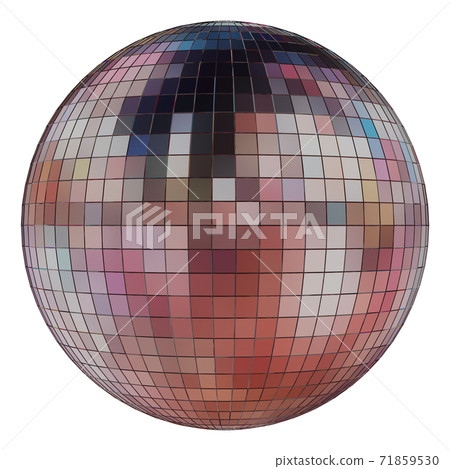 Mirror disco ball on a white background 71859530