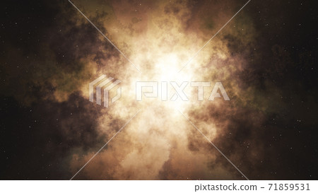 Abstract generated starry sky. Luminous stellar nebula 71859531