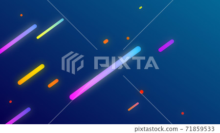 A trendy background of glowing neon stripes or lines on dark blue 71859533