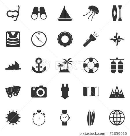 Diving icons on white background 71859910