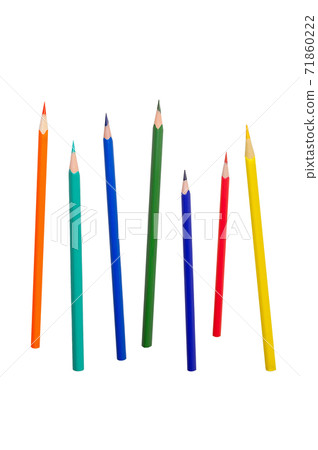 Colourful pencils. Isolated on white. Rainbow colors. Colourful pencils. Isolated on white. Rainbow colors. 71860222