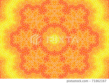 Abstract yellow and orange concentric mosaic pattern Abstract yellow and orange concentric mosaic pattern 71862167