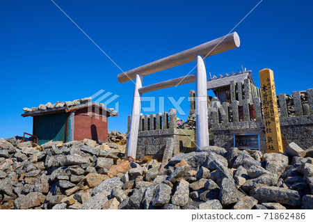 Kiso Komagatake Shrine Okusha on the summit of Mt. Kisokoma in Kiso District, Nagano Prefecture 71862486
