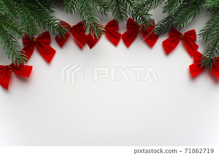 Christmas composition. Christmas giftsFlat lay, top view. Christmas composition. Christmas giftsFlat lay, top view. 71862719