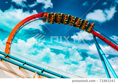 PORT-AVENTURA, SPAIN - SEPT, 06:Amusement park in Spain near Salou- Port Aventura. One of the biggest park in Europe. Event September 06, 2014 in Port-Aventura, near Salou, Spain PORT-AVENTURA, SPAIN - SEPT, 06:Amusement park in Spain near Salou- Port Aventura. One of the biggest park in Europe. Event September 06, 2014 in Port-Aventura, near Salou, Spain 71863241