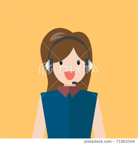 Woman working in call center Woman working in call center 71863504