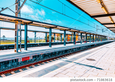 The Railways Stations in the suburbs of Barcelona. Spain. The Railways Stations in the suburbs of Barcelona. Spain. 71863618