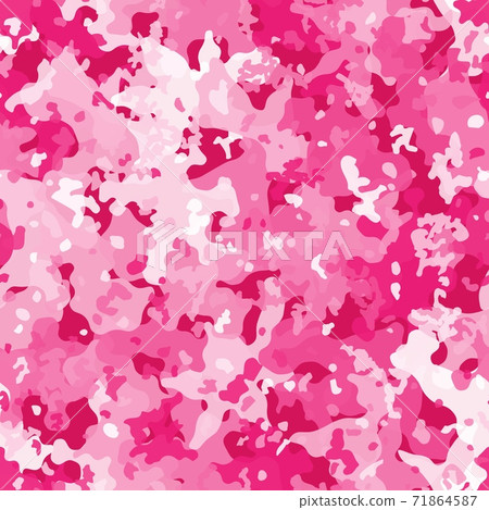 Camouflage pattern background. Classic clothing style masking camo repeat print 71864587