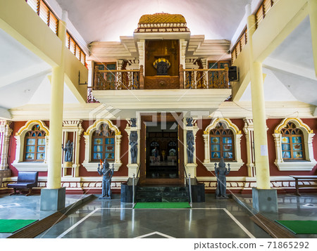 View of the interior of the temple Shree Laxminarayan in Goa, India View of the interior of the temple Shree Laxminarayan in Goa, India 71865292